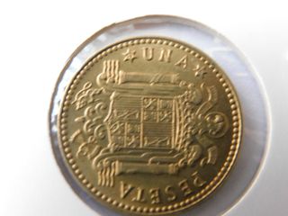 Tres 1 Peseta 1975 CECA chilena, Inglesa, española