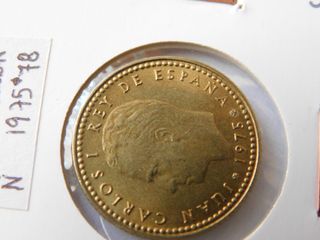 Tres 1 Peseta 1975 CECA chilena, Inglesa, española