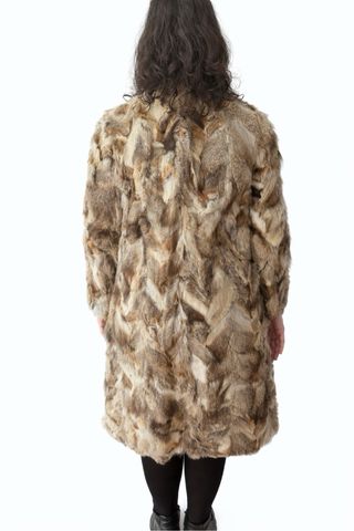 Abrigo piel conejo vintage 70s/80s