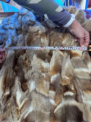 Abrigo piel conejo vintage 70s/80s