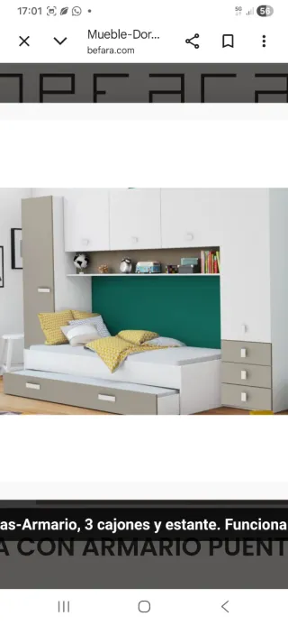 Dormitorio juvenil completo