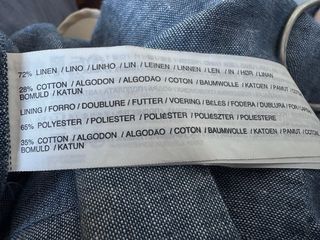 Chaqueta de lino azul hombre