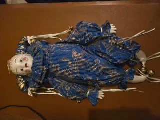 Muñeco porcelana bufón antiguo