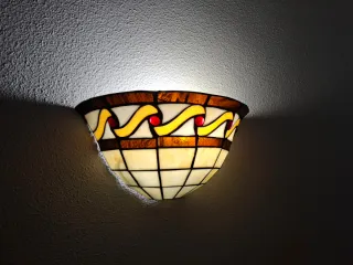 Aplique de pared Tiffany cristal y metal