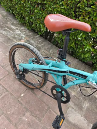 Bicicleta plegable azul