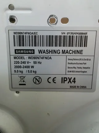 Piezas LavaSecadora Samsung WD90N74FNOA 9kg/5kg