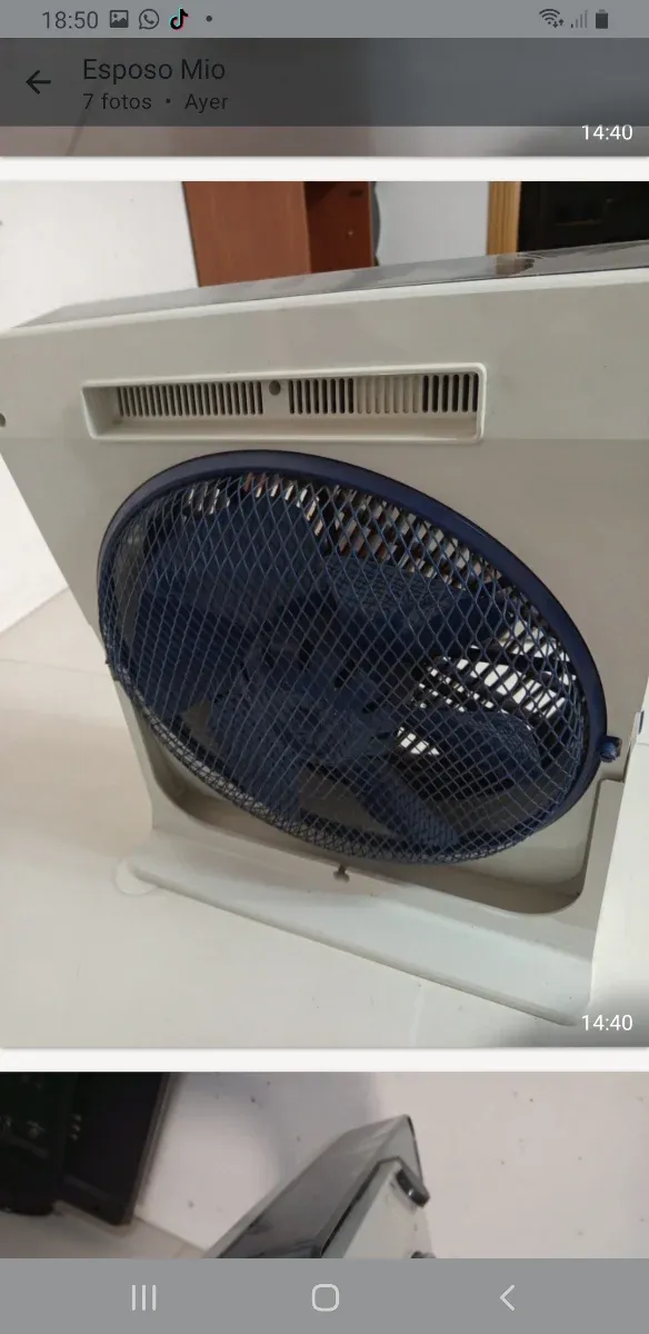 Ventilador Taurus Oscilante Blanco/Azul