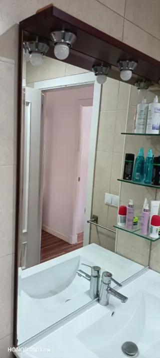 Mueble de baño 90cm con lavabo y espejo