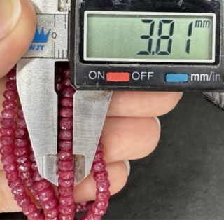 Collar vintage rubíes, colgante y perla