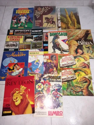 Lote de Álbumes de Cromos Antiguos