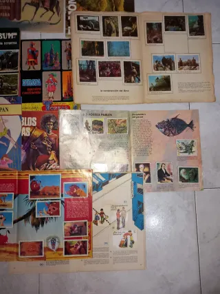 Lote de Álbumes de Cromos Antiguos