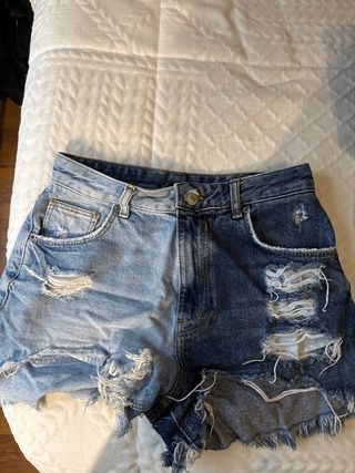 Shorts vaqueros desgastados
