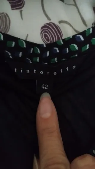 Vestido Tintoretto Negro/Verde Talla M