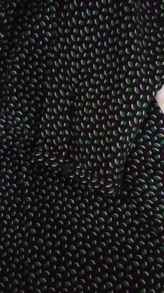 Vestido Tintoretto Negro/Verde Talla M