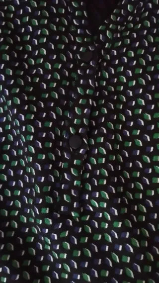 Vestido Tintoretto Negro/Verde Talla M