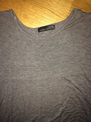 Camisola Zara Gris Talla S Mujer