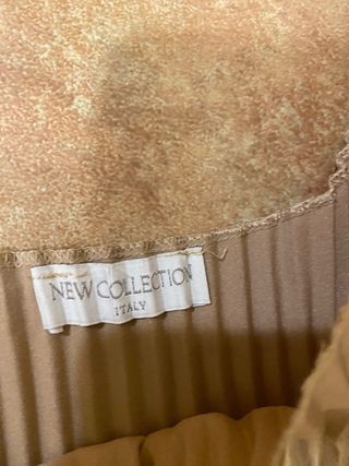 Top beige plissettato New Collection L
