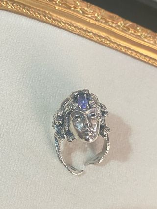 Anillo Plata Medusa Tanzanita Morada