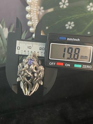 Anillo Plata Medusa Tanzanita Morada