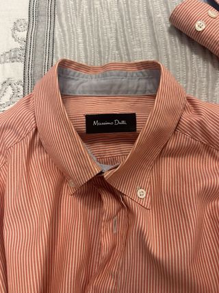 Camisa Massimo Dutti rayas roja y blanca