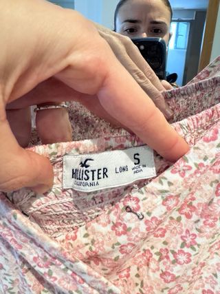 Vestido Hollister floral rosa