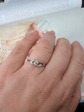 Anillo Oro Blanco 18K