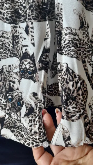 Vestito H&M fantasia felini, tg M