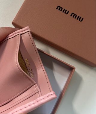 Portacartellini Miu Miu Rosa e Dorato