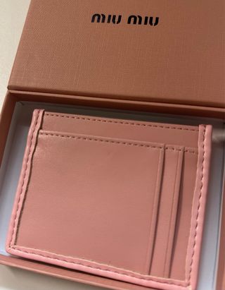 Portacartellini Miu Miu Rosa e Dorato