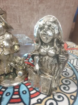 Brujas baño plata figuras decorativas