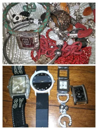 Set bigiotteria vintage e orologi