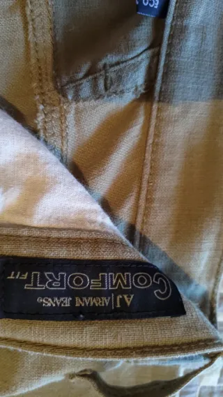 Pantalón Armani Lino Beige