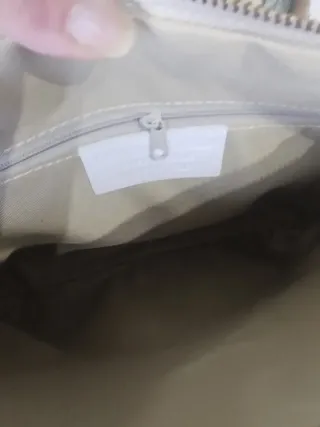 Bolso Pie 100%l Efecto Trenzado color  Blanco