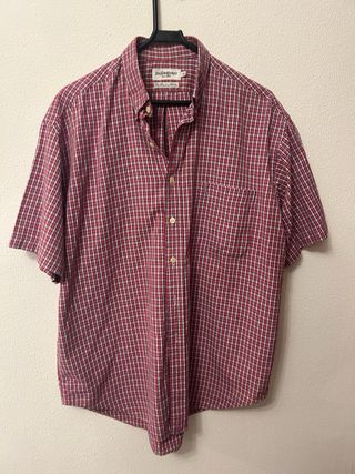 Camisa YSL cuadros roja y blanca