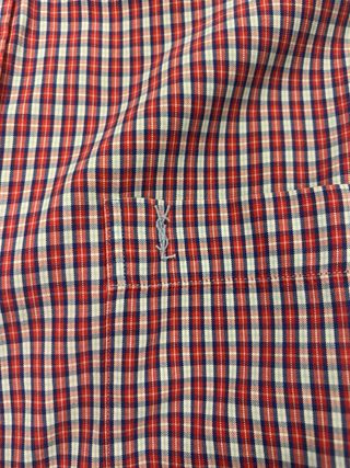 Camisa YSL cuadros roja y blanca