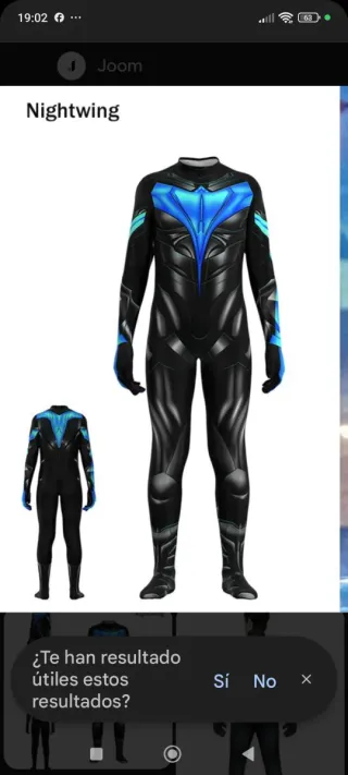 Disfraz Cosplay Nightwing Titans adulto.