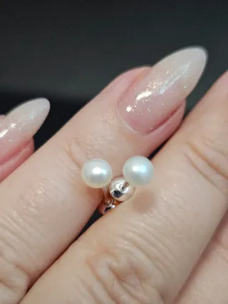 Pendientes perla y plata 925