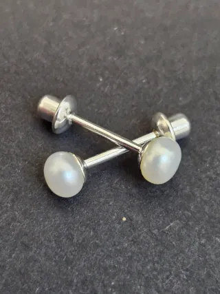 Pendientes perla y plata 925