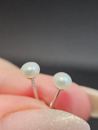 Pendientes perla y plata 925