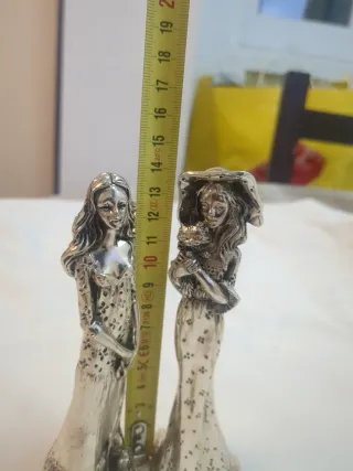 Figuras decorativas recubiertas plata