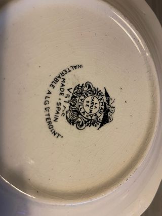 6 Platos Pickman y bandeja Sevilla Cerámica