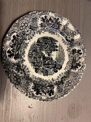 6 Platos Pickman y bandeja Sevilla Cerámica