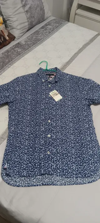 Camisa Tommy Hilfiger Estampada Azul Talla M