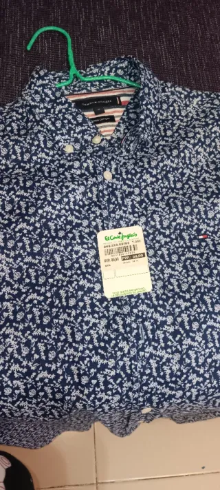 Camisa Tommy Hilfiger Estampada Azul Talla M
