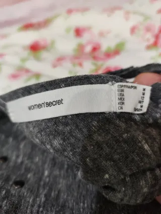 Peto corto Women'secret gris estampado