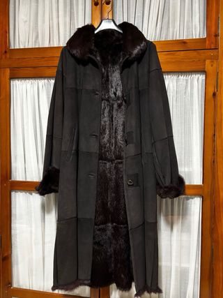 Abrigo Piel Conejo Italiano Talla XL