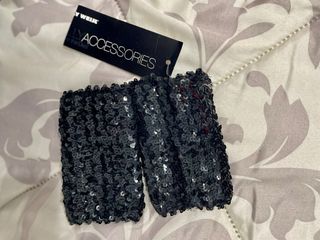 Guantes de lentejuelas negros