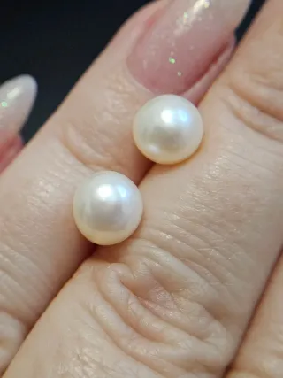 Pendientes de perla y plata