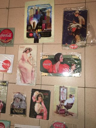 Lote de carteles vintage Coca-Cola