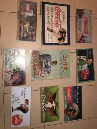 Lote de carteles vintage Coca-Cola